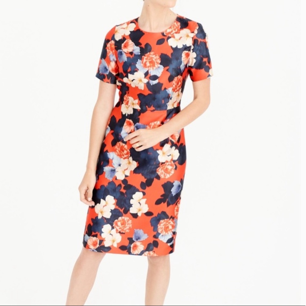 J.Crew Factory Pink Floral Sheath Dress size 2